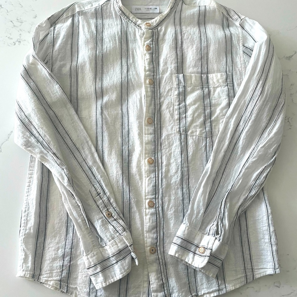 Zara Boys Linen Button Down